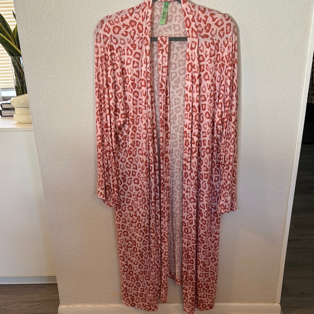 Honeydew Intimates Blush Leopard Kimono
